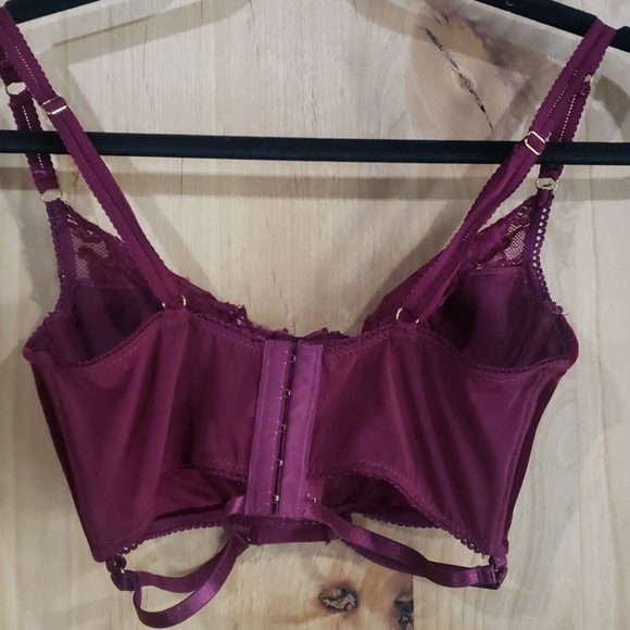 SEVEN 'TIL MIDNIGHT velvet & lace LONGLINE BUSTIER - Picture 5 of 6